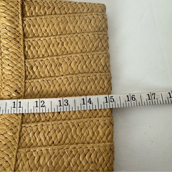 Draper James NEW Everday Straw Bag Blue Floral Scarf Beachy Summer Resort Casual - Picture 10 of 13